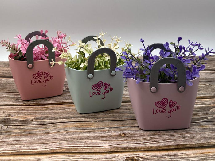 Bag Pot with Flowers