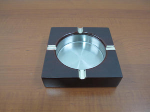 SS Squared Ashtray with Luxury Wooden Case