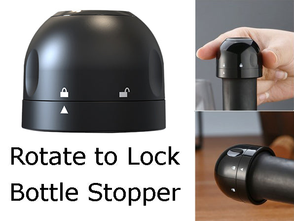 Rotate to Lock Bottle Stopper