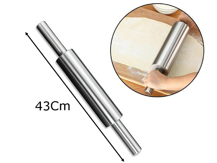 Stainless Steel Rolling Pin 43 cm