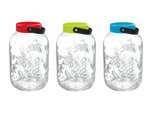 Storage Glass Jar with Plastic Lid and Handle, 5lt - HouzeCart