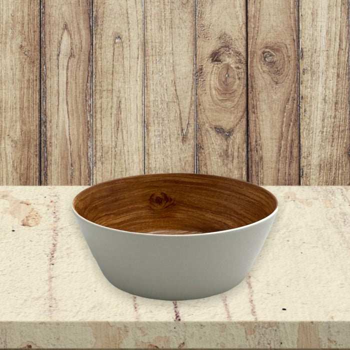Wooden Design Melamine Bowl X6; 6.25"