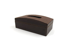 Leather with Fabric Tissue Box  Car Cover Shape
