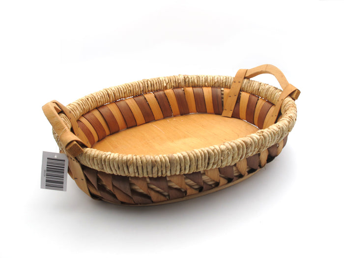 Large Oval Wooven Basket with Handles
