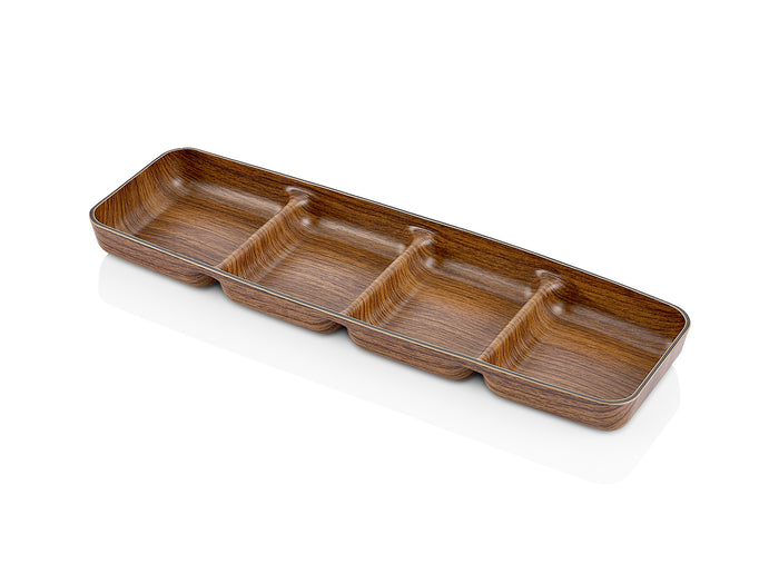 X-Large Snack Dish With Wooden Finish