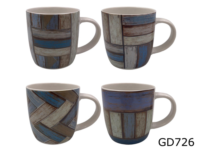 Rustic Wood Design Porcelain Mug