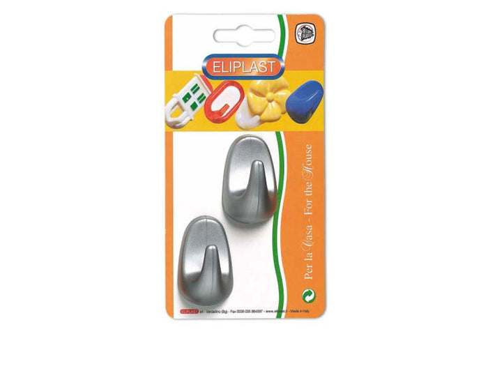 Colored oval adhesive hook X2