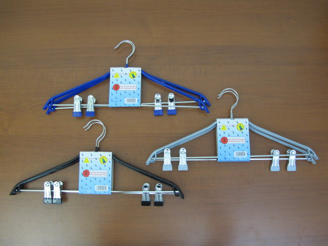 Set of 2 Non Slip Suit Hanger with Clips