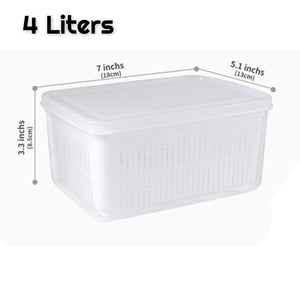 Food Storage Container with Strainer 4L - HouzeCart