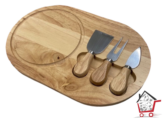3 pcs Cheese Serving Utensils with Board